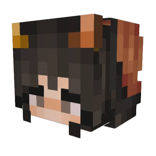 JellyBeansYT Minecraft avatar head, 3D render