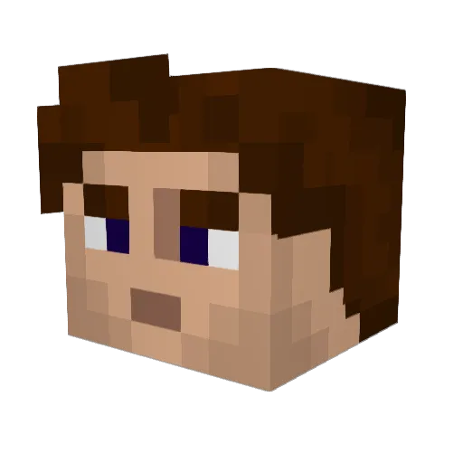 JellyBowman Minecraft avatar head, 3D render