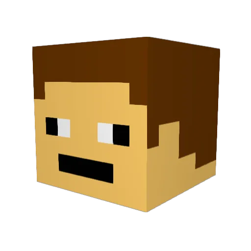 JellyBoy_ Minecraft avatar head, 3D render