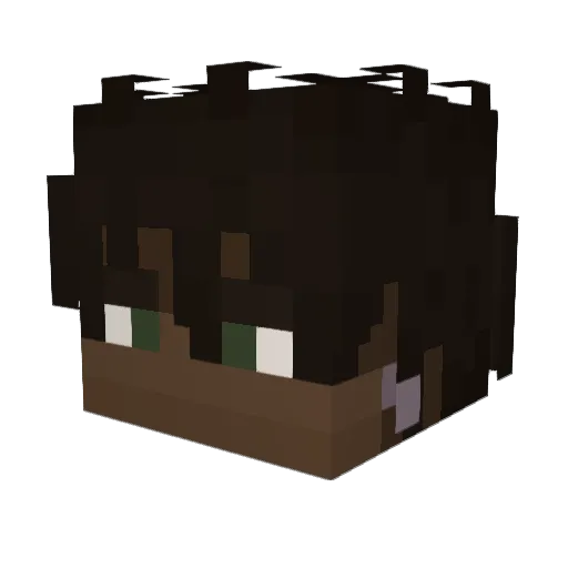 JellyBz Minecraft avatar head, 3D render