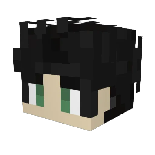 JellyCreeper Minecraft avatar head, 3D render