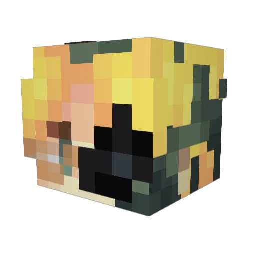 JellyGrelly Minecraft avatar head, 3D render