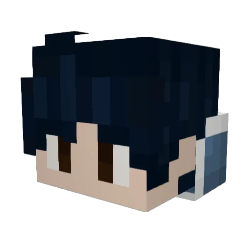 JellyIsChaotic Minecraft avatar head, 3D render