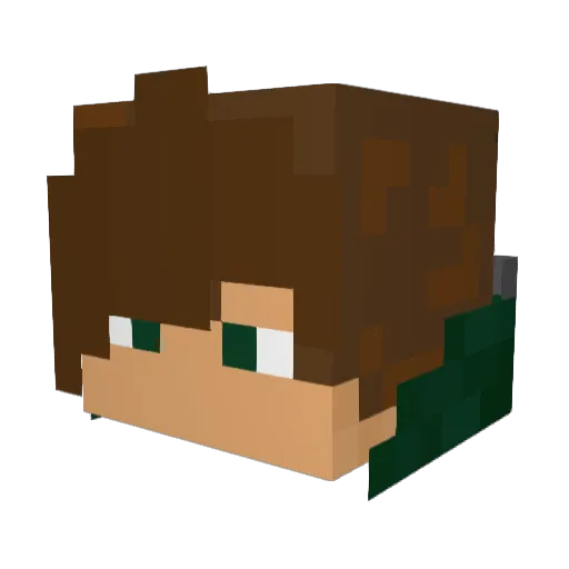 JellyMan1 Minecraft avatar head, 3D render
