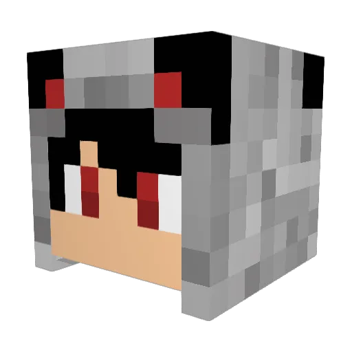 JellyPeixe Minecraft avatar head, 3D render