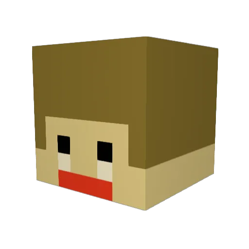 JellyRollMorton Minecraft avatar head, 3D render