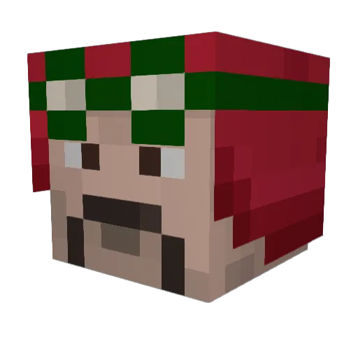 JellyZombie101 Minecraft avatar head, 3D render