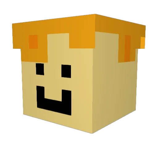 Jelly_0726 Minecraft avatar head, 3D render