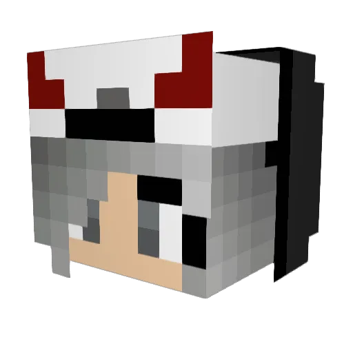 Jellyblue4 Minecraft avatar head, 3D render