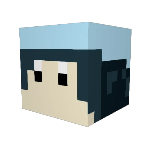 Jellyborb Minecraft avatar head, 3D render