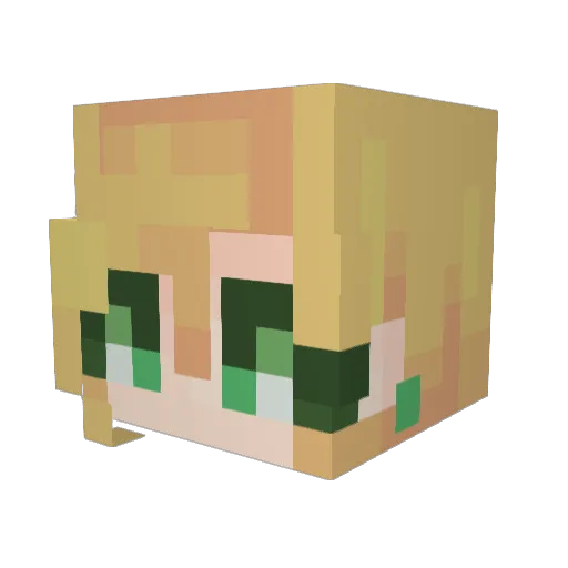 JellyfishGE Minecraft avatar head, 3D render