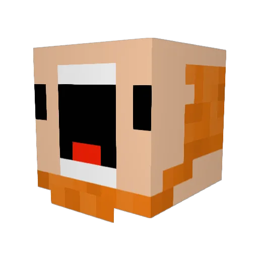 JellyfishbrainZ Minecraft avatar head, 3D render