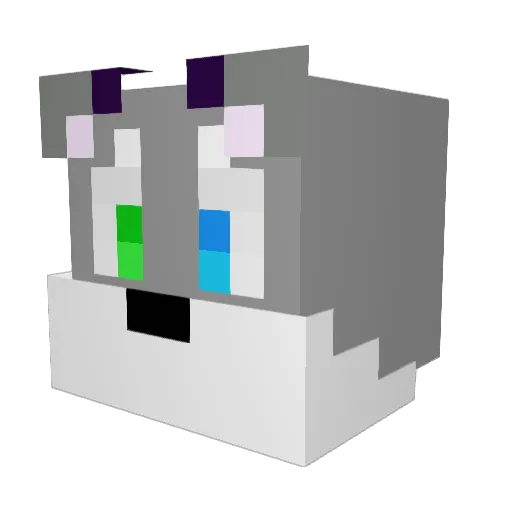 Jellyjean02 Minecraft avatar head, 3D render