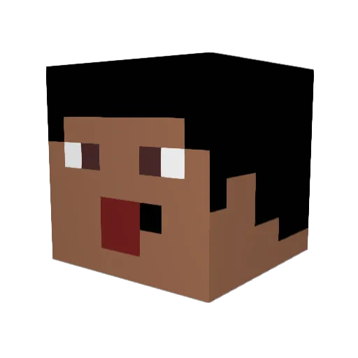Jellykuf Minecraft avatar head, 3D render