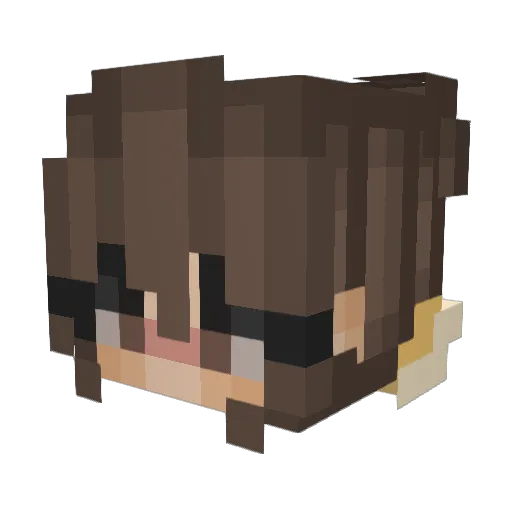Jellynyx Minecraft avatar head, 3D render