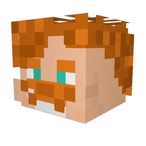 Jellytuber200 Minecraft avatar head, 3D render