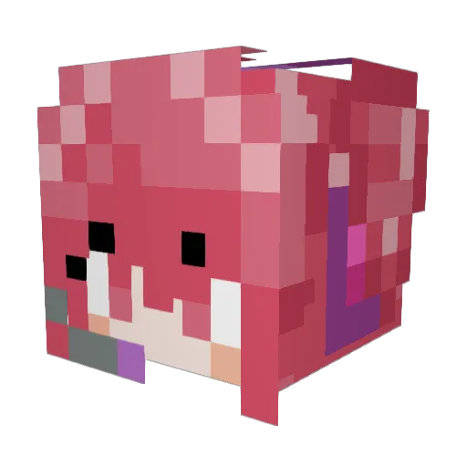 JellyyMaN Minecraft avatar head, 3D render