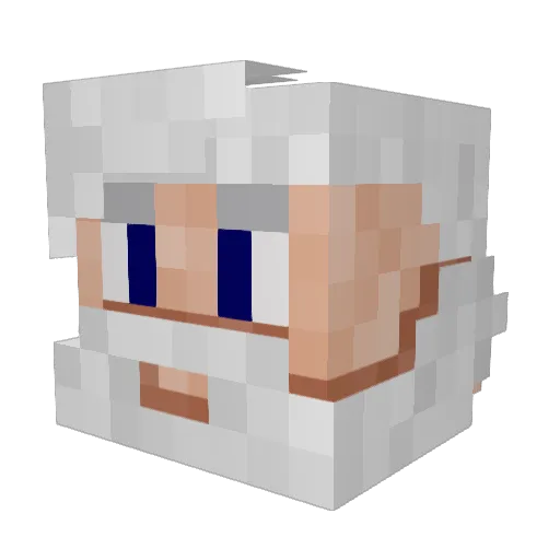 Jelmur Minecraft avatar head, 3D render