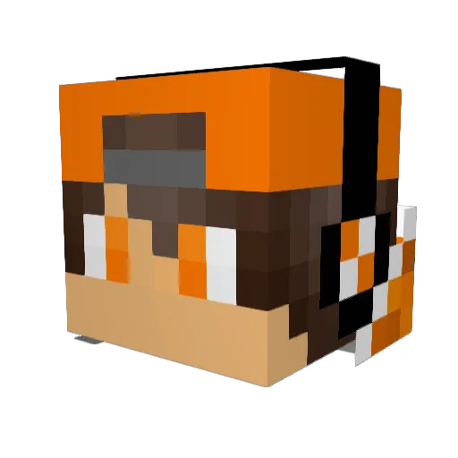 Jelo_3 Minecraft avatar head, 3D render