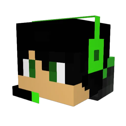 Jeloxale Minecraft avatar head, 3D render
