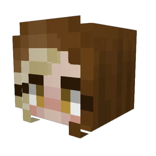 JeluneNudoleen Minecraft avatar head, 3D render