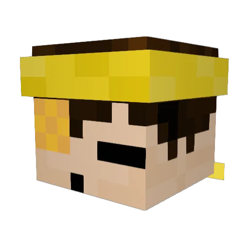 Jelvix Minecraft avatar head, 3D render
