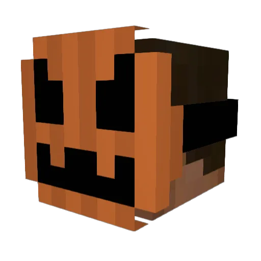 Jelvz Minecraft avatar head, 3D render