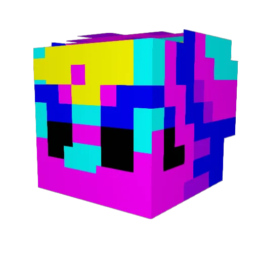JelyOfficial Minecraft avatar head, 3D render