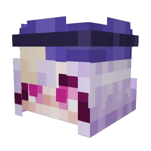 Jelybeans Minecraft avatar head, 3D render