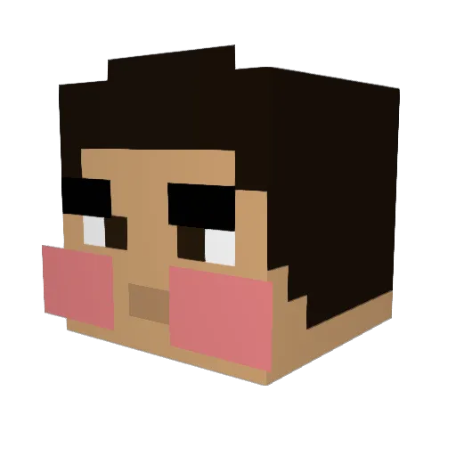 JemCrunk Minecraft avatar head, 3D render