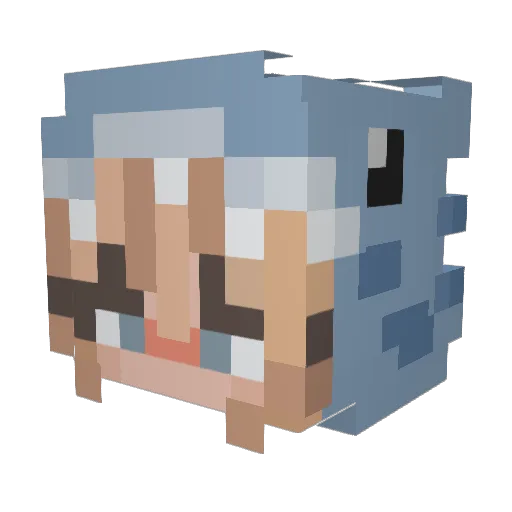 JemSqaush Minecraft avatar head, 3D render