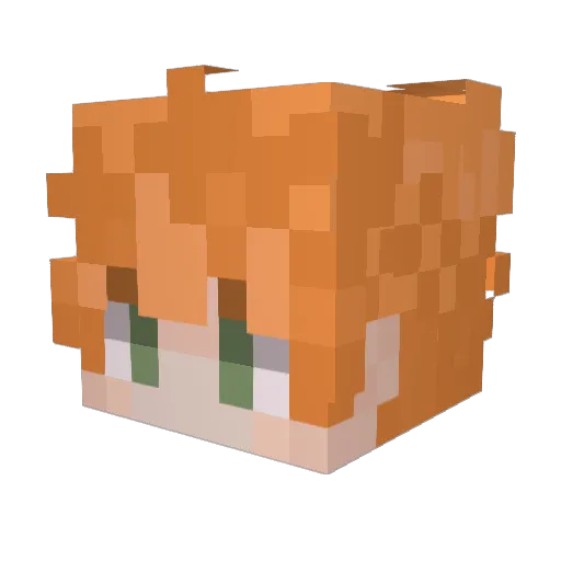 Jemaxy Minecraft avatar head, 3D render