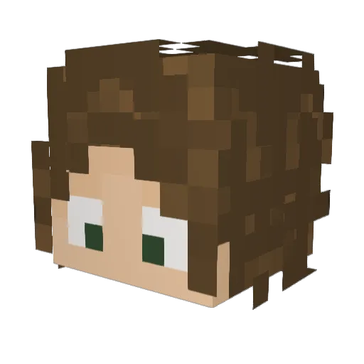 Jembeanz Minecraft avatar head, 3D render