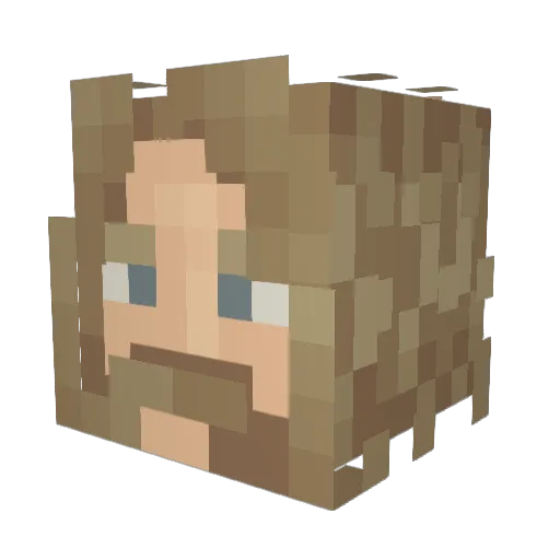 Jembod Minecraft avatar head, 3D render