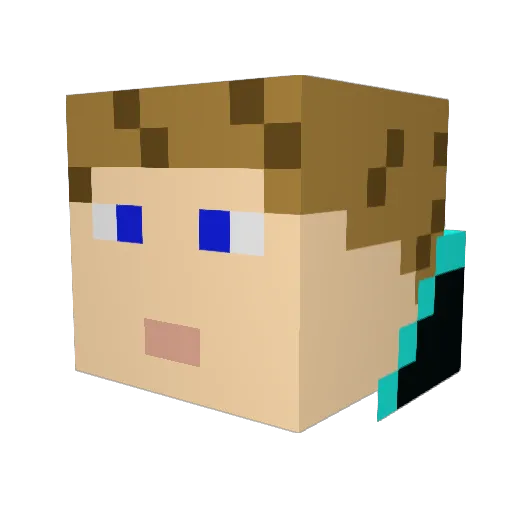 JemisonGamer Minecraft avatar head, 3D render