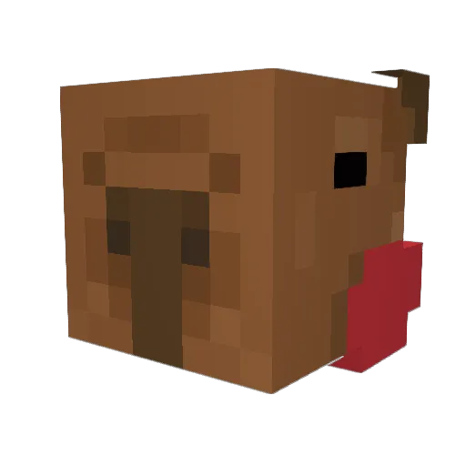 Jemloy Minecraft avatar head, 3D render