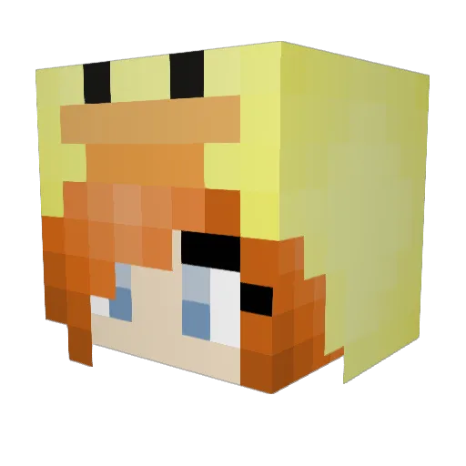 Jemm00 Minecraft avatar head, 3D render