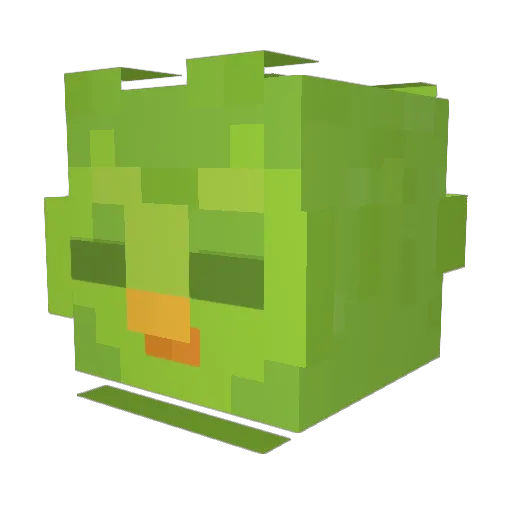 Jemsipuz Minecraft avatar head, 3D render