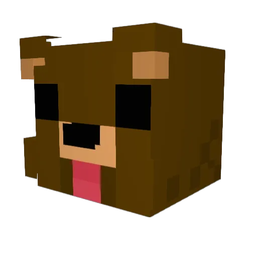 JenBear23 Minecraft avatar head, 3D render