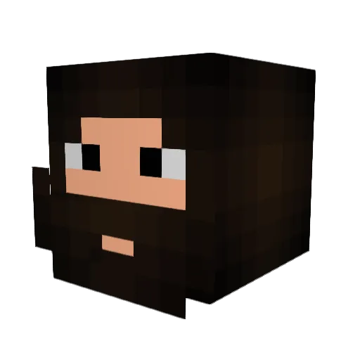 JenDaPen Minecraft avatar head, 3D render