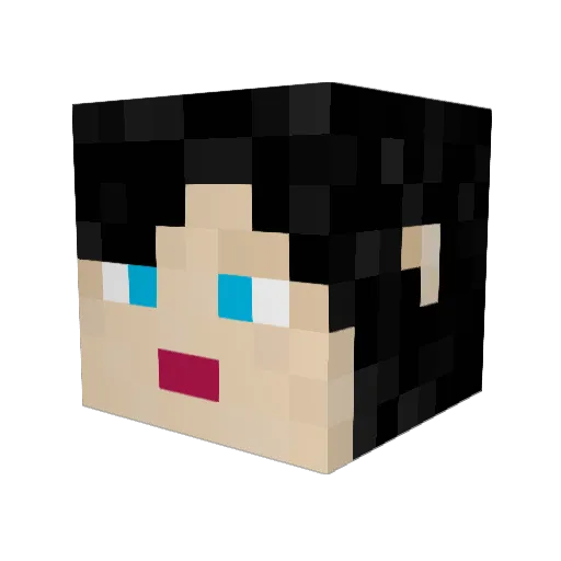 JenGloria Minecraft avatar head, 3D render