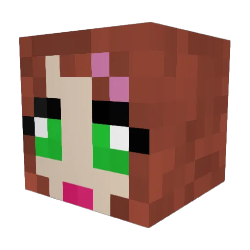 JenJen1499 Minecraft avatar head, 3D render