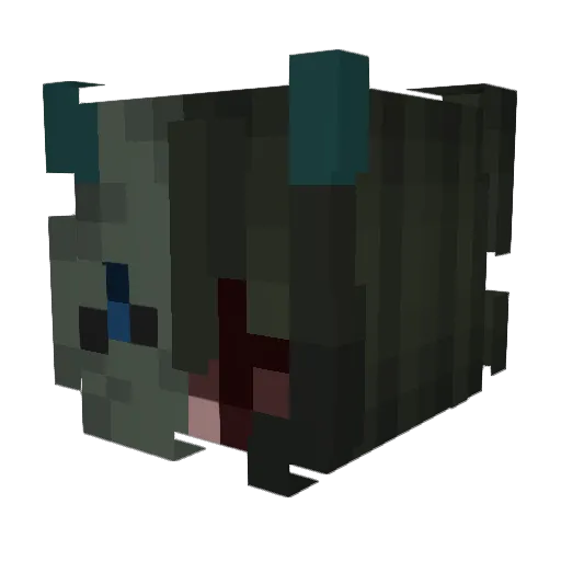 JenJenWKYF Minecraft avatar head, 3D render