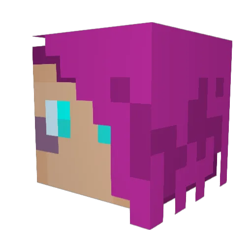 JenLynari Minecraft avatar head, 3D render