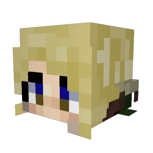 JenPlaysDrums Minecraft avatar head, 3D render