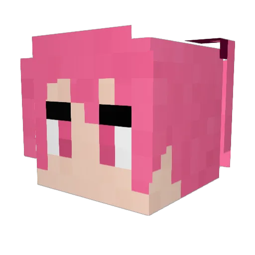 Jen_Ai Minecraft avatar head, 3D render