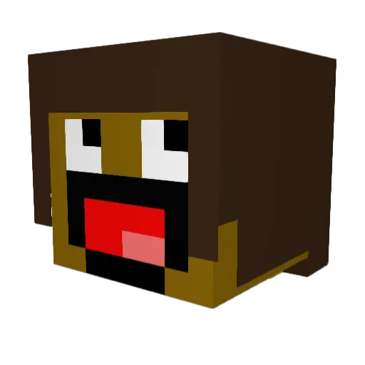 Jen_Italwarts Minecraft avatar head, 3D render