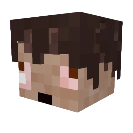 Jenahan Minecraft avatar head, 3D render