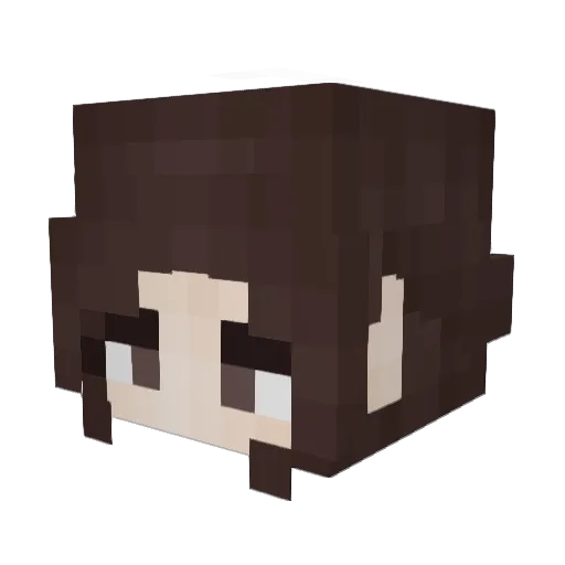 Jenanya Minecraft avatar head, 3D render