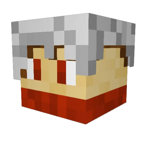 Jenapliskin Minecraft avatar head, 3D render
